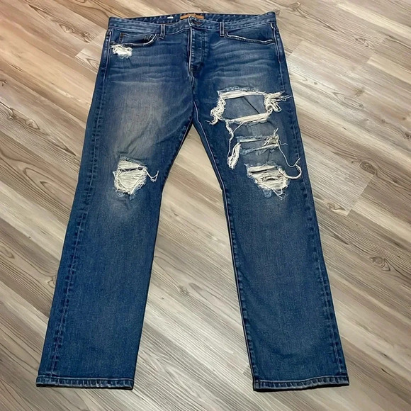 Joe’s Jeans Brixton Straight + Narrow Ripped Distressed Button Fly Mens size 38 - Picture 2 of 14
